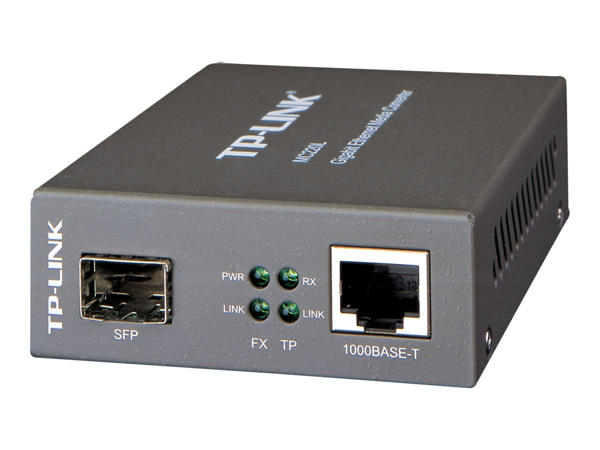 TP-Link MC220L Gigabit Single & Multi-Mode SFP Media Converter - IEEE 802.3ab/802.3z, 0.55km Multi-mode, 10km Single-Mode