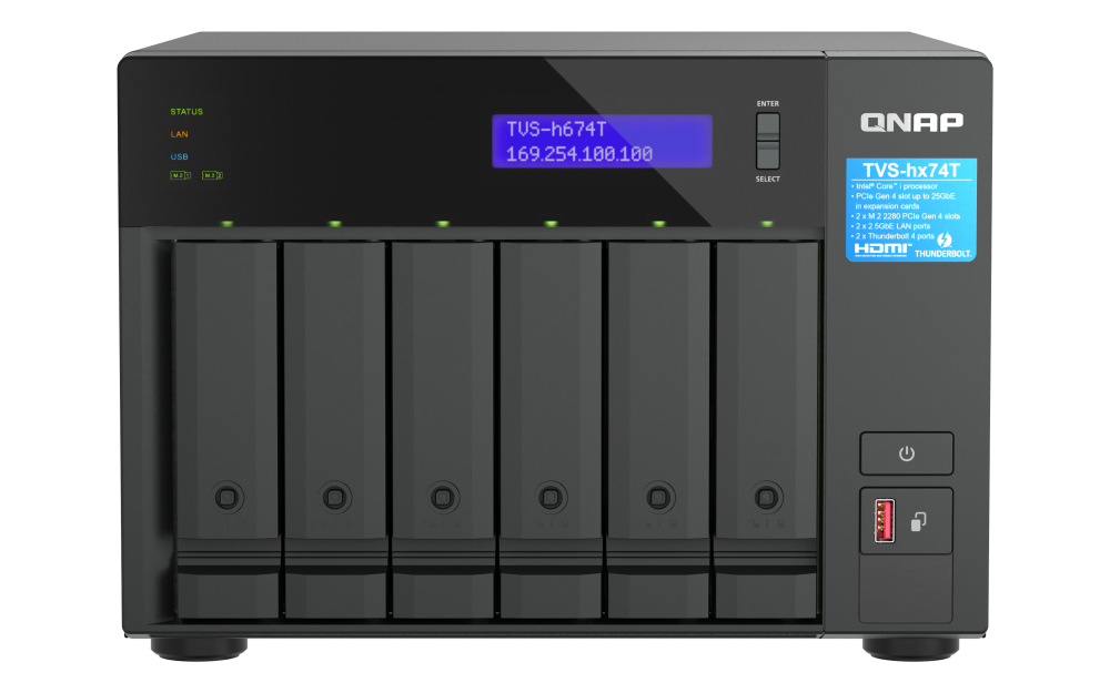 QNAP TVS-h674T-i5-32G 6-bay QuTS hero NAS