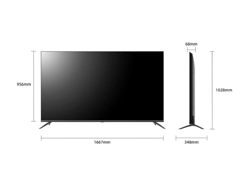 CHiQ 75M810N 75" Google TV 4K QD Mini LED 144Hz 400nit, HDR10 / HLG, Dolby DAP/DBX, 400x200 VESA 3 Year Warranty