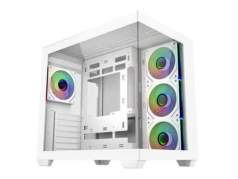 Cooler Master Elite 681 Tempered Glass Mid-Tower ATX Case - White