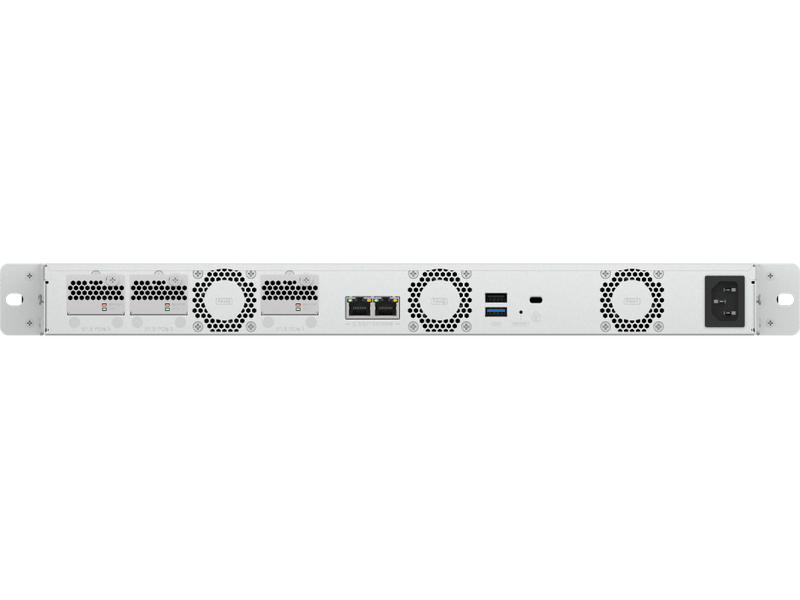 QNAP TS-h765eU-8G 4-Bay 3.5" SATA + 3x E1.S/PCIe M.2 2280 1U short depth rackmount NAS
