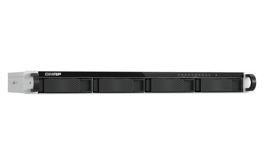 QNAP TS-h765eU-8G 4-Bay 3.5" SATA + 3x E1.S/PCIe M.2 2280 1U short depth rackmount NAS