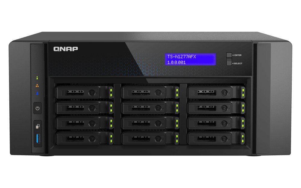 QNAP TS-h1277AFX-R7-32G AMD Ryzen 7000 series 32 GB DDR4 memory 1x 32GB redundant power 3 Yrs