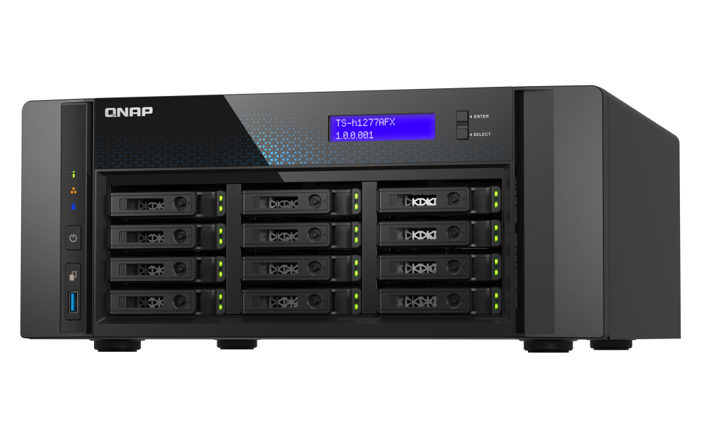 QNAP TS-h1277AFX-R7-32G AMD Ryzen 7000 series 32 GB DDR4 memory 1x 32GB redundant power 3 Yrs