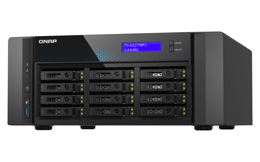 QNAP TS-h1277AFX-R7-32G AMD Ryzen 7000 series 32 GB DDR4 memory 1x 32GB redundant power 3 Yrs