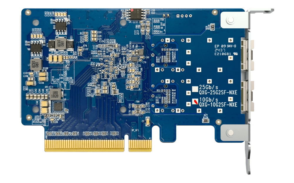 QNAP Dual-port SFP+ 10GbE network expansion card; low-profile formfactor; PCIe Gen3 x8