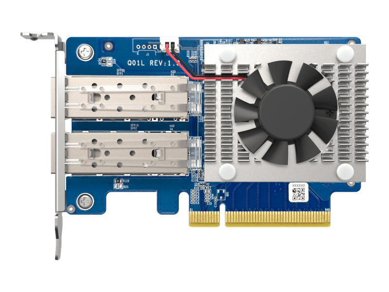 QNAP Dual-port SFP+ 10GbE network expansion card; low-profile formfactor; PCIe Gen3 x8