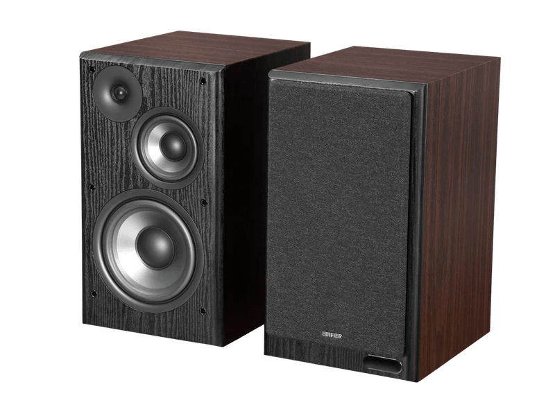Edifier R2750DB MKII Active 2.0 3-Way 140W Quad-Amped Bluetooth Bookshelf Speaker Set - Walnut