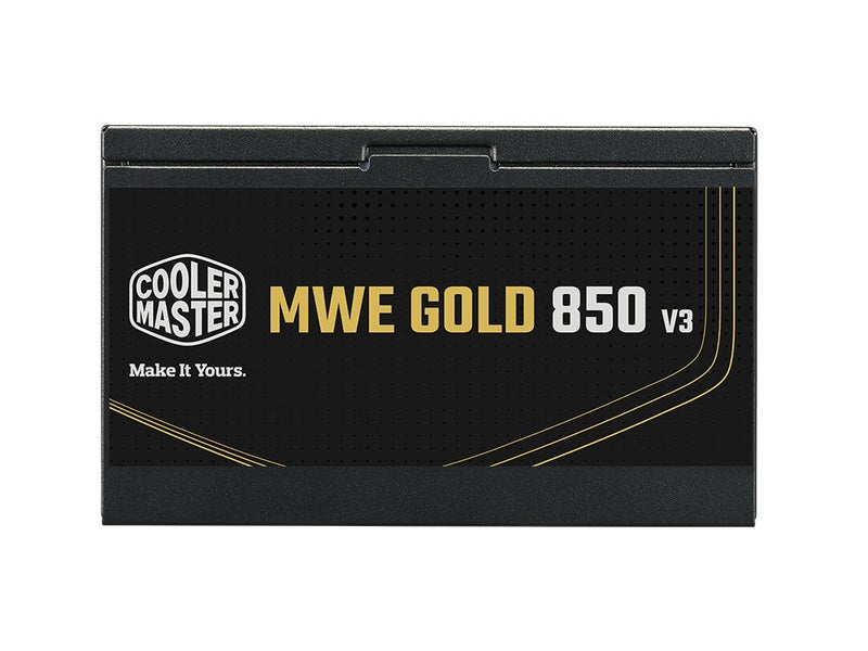 Cooler Master MWE 850W V3, 80+ Gold, ATX 3.1, 120mm Fan, Fixed Cables, 5-Year Warranty