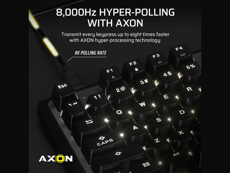 Corsair K70 PRO TKL High-Performance Gaming Keyboard with Rapid Trigger - Black