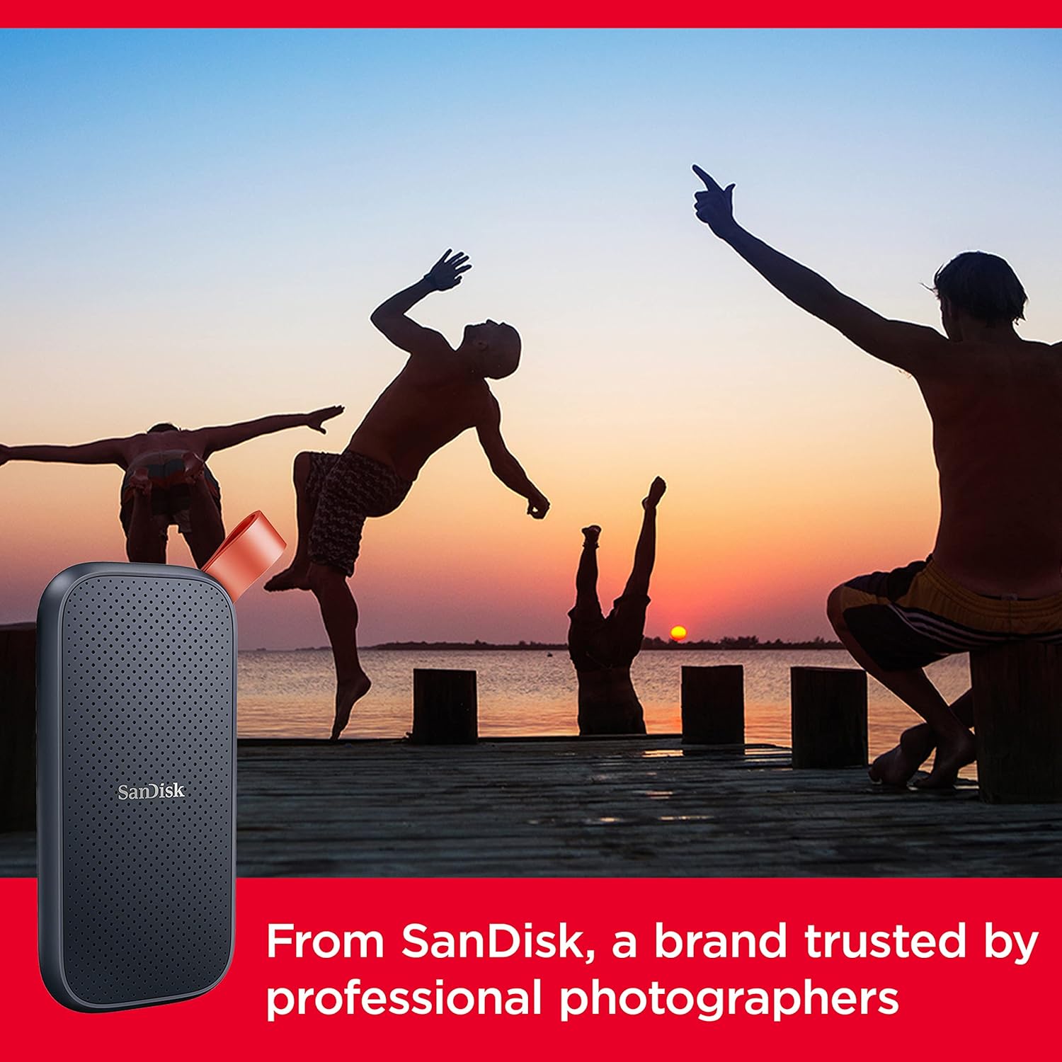SanDisk Portable SSD, SDSSDE30 1TB, USB 3.2 Gen 2, Type C to A cable