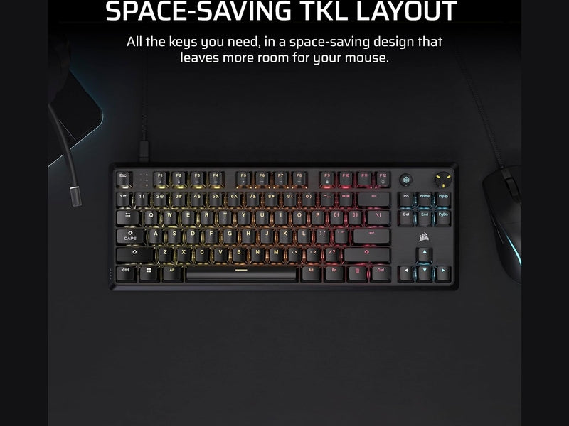 Corsair K70 CORE TKL RGB Wired Mechanical Gaming Keyboard - MLX Red Switch