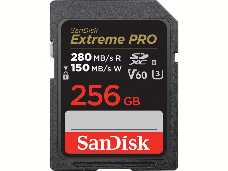 SanDisk 256GB Extreme Pro SDXC V60 U3 C10 UHS-II