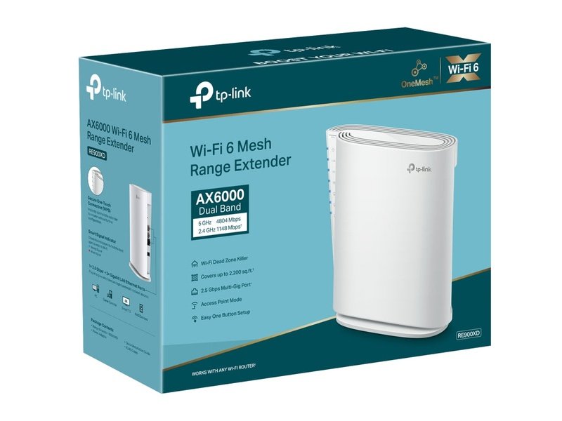 TP-Link RE900XD AX6000 Mesh Wi-Fi 6 Range Extender