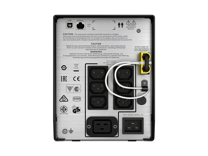 APC SMC2000I Smart-UPS C 2000VA/1300W Sinewave Line Interactive UPS