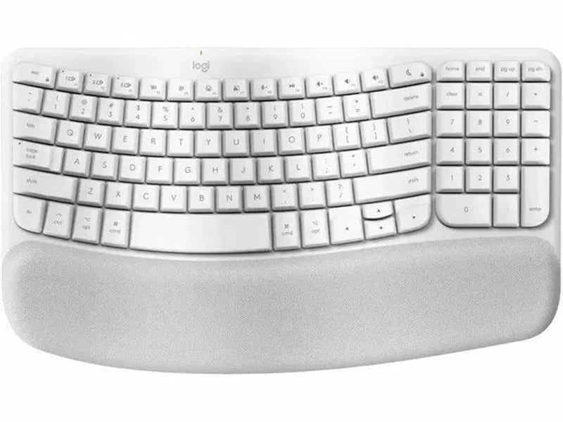 Logitech Wave Keys Wireless Ergonomic Keyboard for mac - Off White