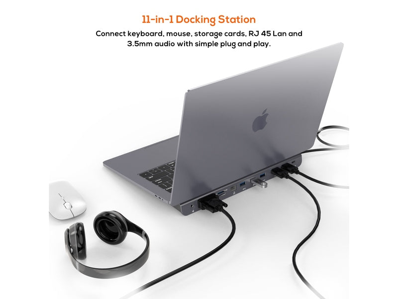mbeat 11-in-1 Multiport USB-C Dock with HDMI, DisplayPort & VGA