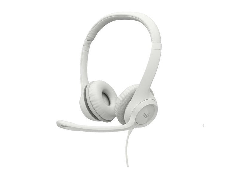 Logitech H390 USB Computer Headset - Off White