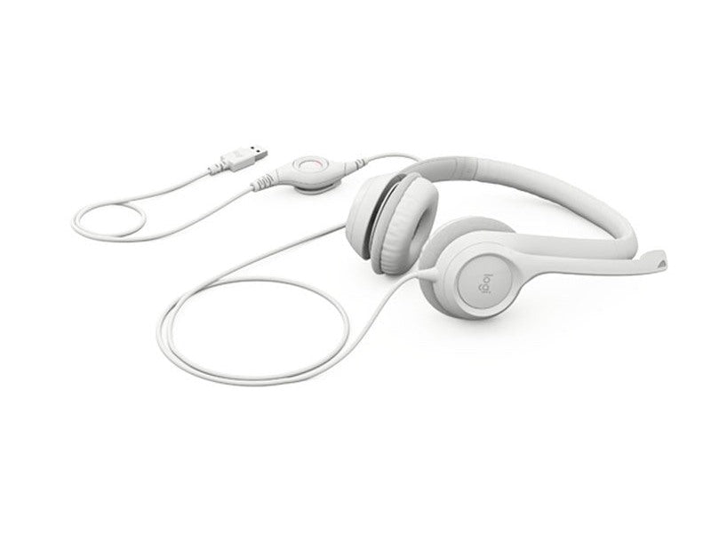 Logitech H390 USB Computer Headset - Off White