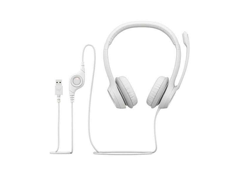Logitech H390 USB Computer Headset - Off White