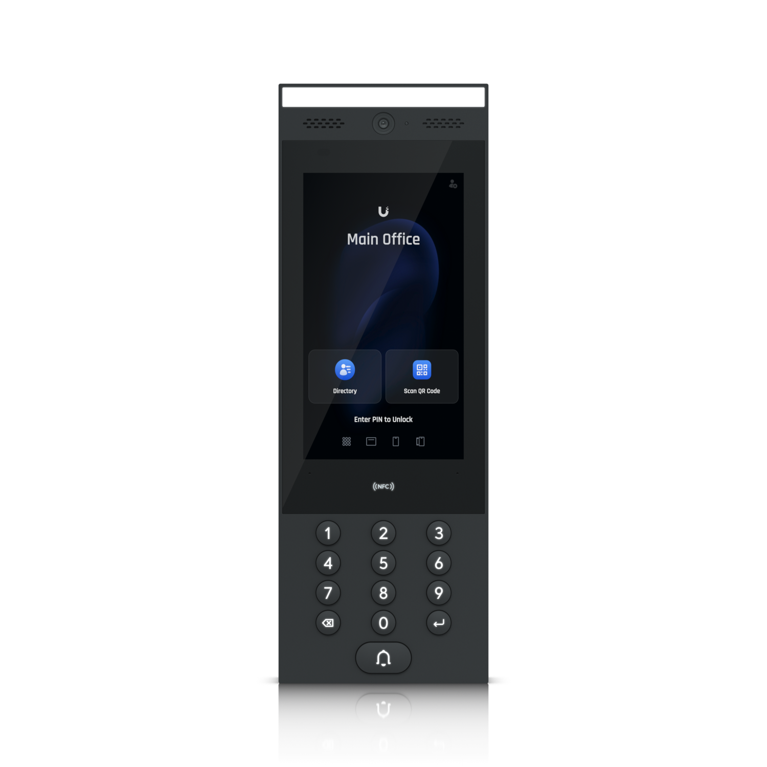 Ubiquiti Intercom,In/Outdoor Intercom Terminal, Manage Residential &Commercial Building Entry Request, IP65, Bluetooth 4.2/ NFC Connect
