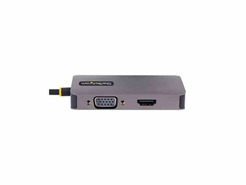 StarTech SB C Video Adapter, USB C to HDMI DVI VGA Adapter, 4K 60Hz
