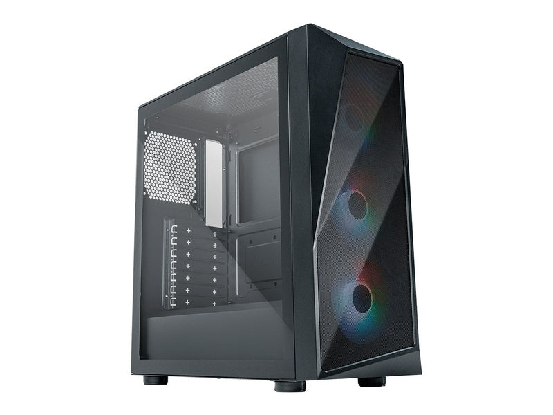 Cooler Master CMP520, ATX, 3x ARGB Fans with Mesh Geode Front Panel, Full Black Coating