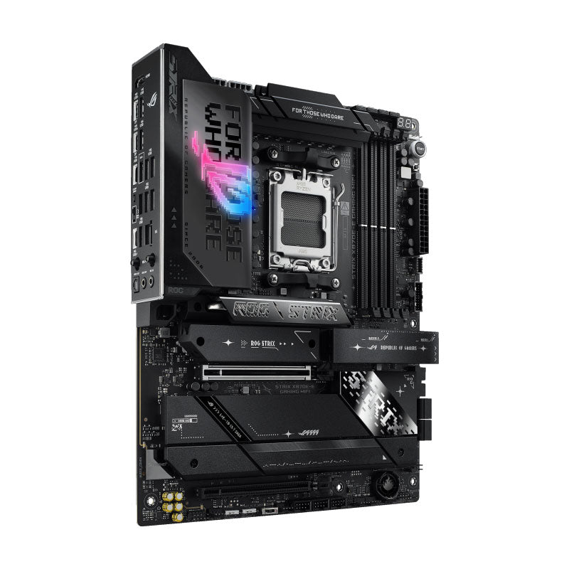 ASUS AMD ROG STRIX X870E-E GAMING WIFI AM5 ATX Motherboard, DDR5 192GB, 1x PCIe 5.0 x16 slot, 5x M.2 slots, 4x SATA, Wi-Fi 7, Realtek 5Gb Ethernet