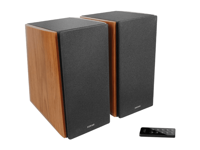 Edifier R2000DB-BROWN Powered Bluetooth Bookshelf Speakers 25mm Eagle Eye tweeters 5 ' bass unit Pair devices via Bluetooth