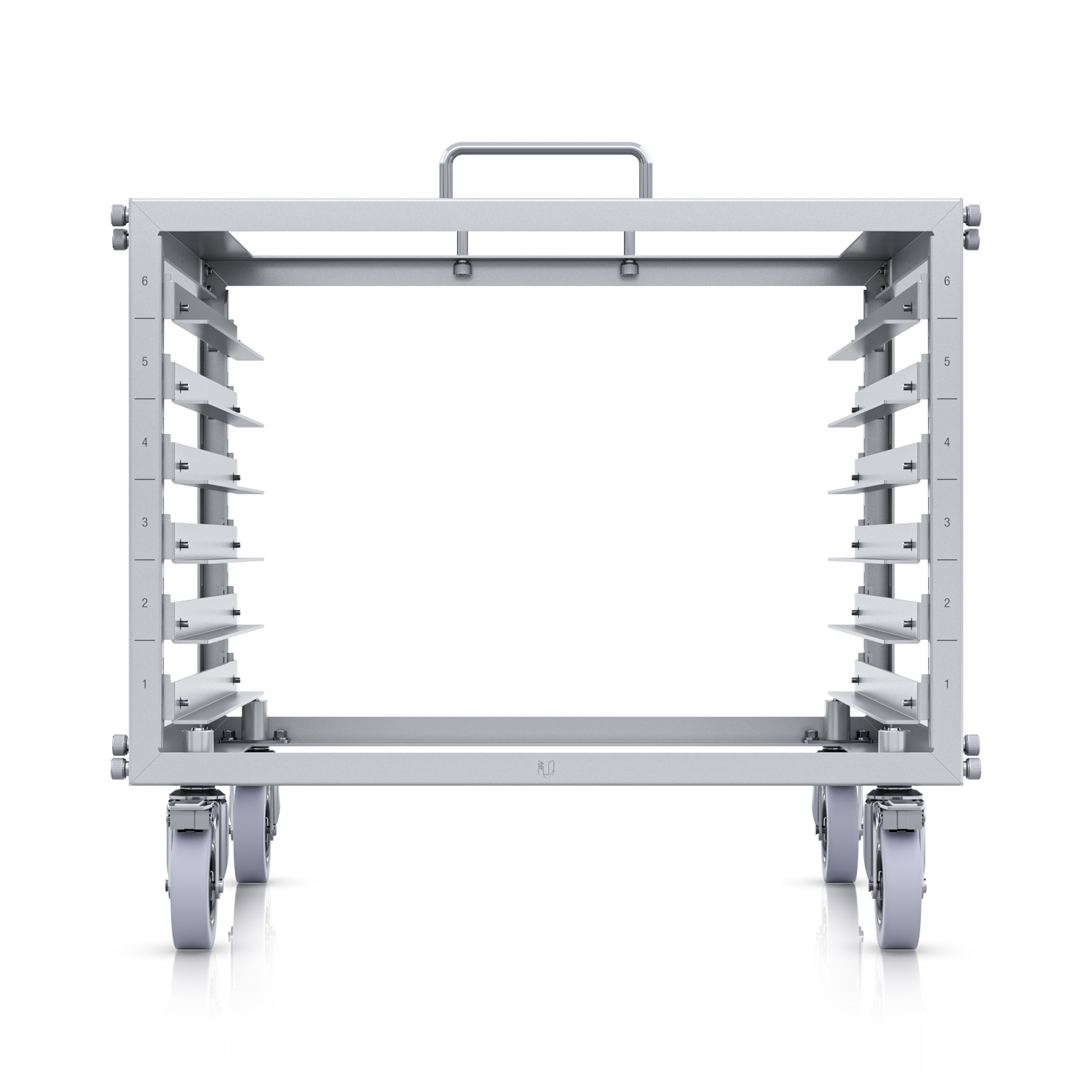 Ubiquiti Toolless Mini Rack, 6U-sized Device Rack with 24-port Blank Patch Panel, Can Assembled Without Tools, Lockable Casters