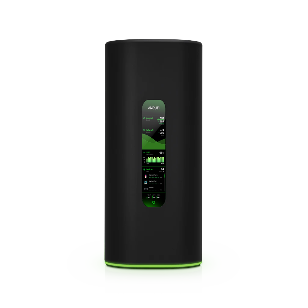Ubiquiti Amplifi Alien Mesh System, Wi-Fi 6, Inc 1x Alien Mesh Point, 4x Gigabit Ethernet Ports Touch Screen Display