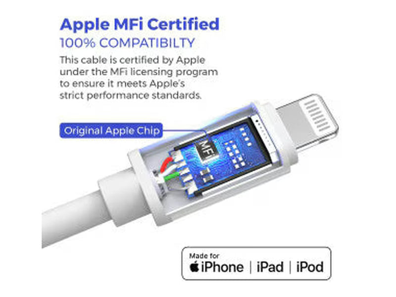 2m Apple Lightning to USB Cable, White - AL20WH