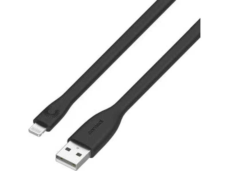 25cm Apple Lightning to USB Cable - Super Soft Black - ALSBBK