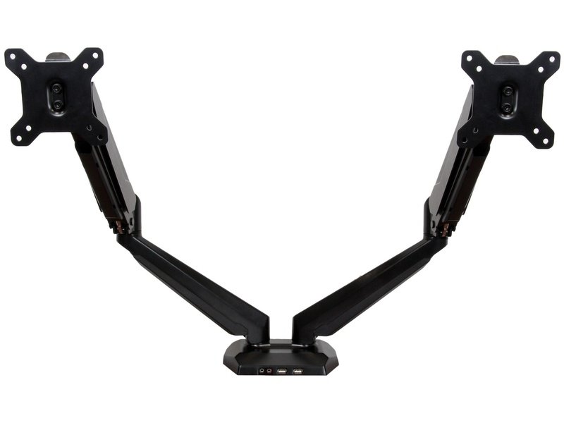 StarTech Dual Monitor Desk Mount <32" <8KG Full Motion VESA Black USB Audio