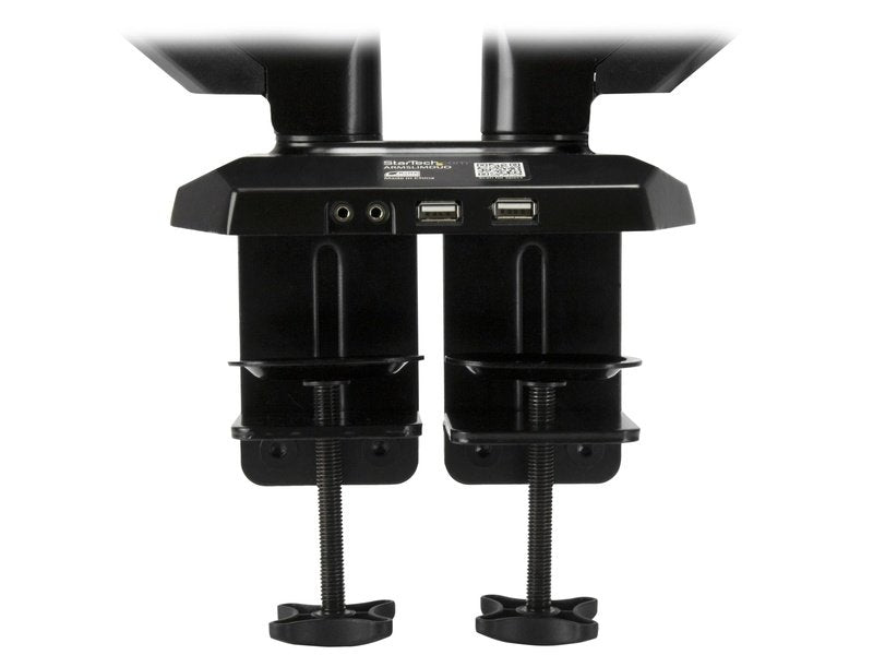 StarTech Dual Monitor Desk Mount <32" <8KG Full Motion VESA Black USB Audio