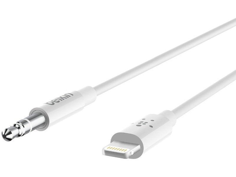 Belkin 1M 3.5mm Audio Cable with Lightning Connector - White