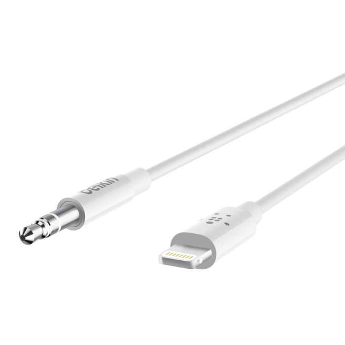 BELKIN 90CM LIGHTNING TO 3.5MM AUDIO CABLE, MFi, WHite