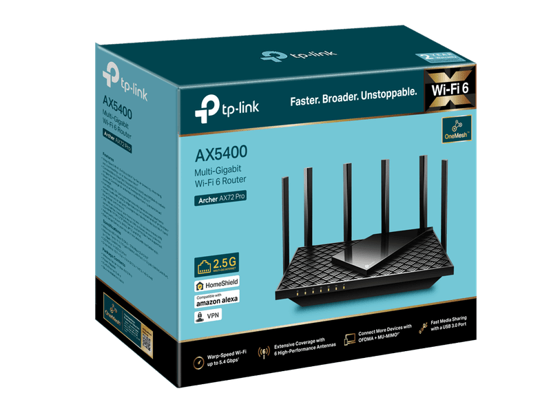 TP-Link AX5400 Multi-Gigabit WiFi 6 Router ARCHER-AX72-PRO
