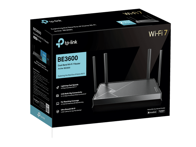 TP-Link Archer BE230 BE3600 Dual-Band Wi-Fi 7 Router