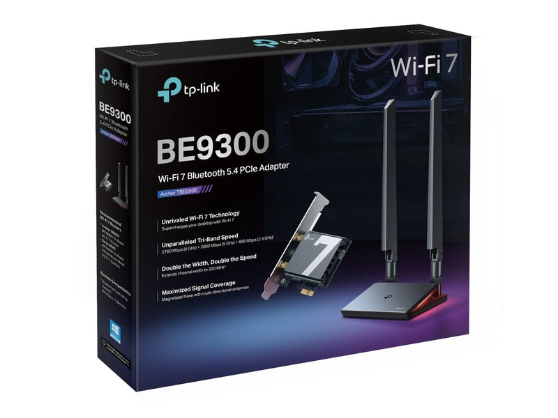 TP-Link Archer TBE550E BE9300 Wi-Fi 7 Bluetooth 5.4 PCIe Adapter