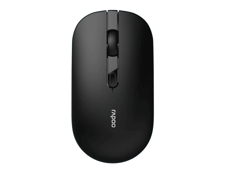 RAPOO M306 2.4 Wireless Optical Mice with Side FWD and Back Buttons. 12 Months Long Battery Life, Easy Installation. Adjustable DPI 3200. Office Mice.
