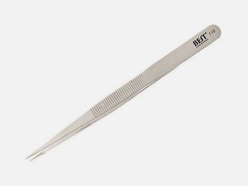 BEST 110 Anti-Static Anti-Acid Straight Sharp Tip Tweezer