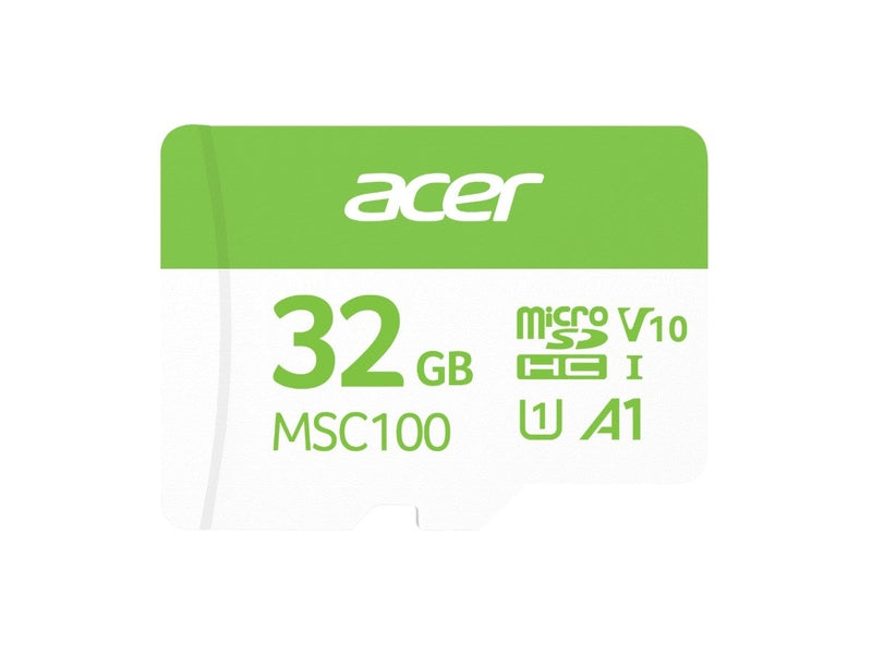 Acer MSC100-32GB microSD Express Read & Write Speed up to 100 MB/s & 10 MB/s BL.9BWWA.335