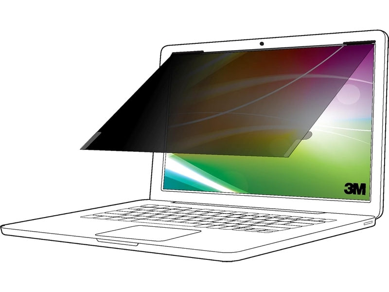 3M Bright Screen Privacy Filter for 13.3" Laptop with 3M COMPLY Adhesive Strips, 16:10