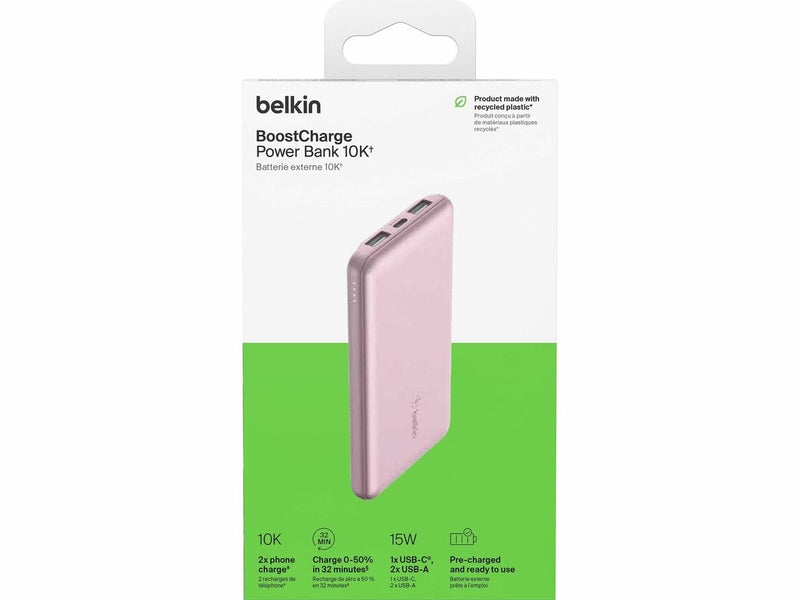 Belkin BPB011BTPK BoostCharge 10000mAh Power Bank Pink