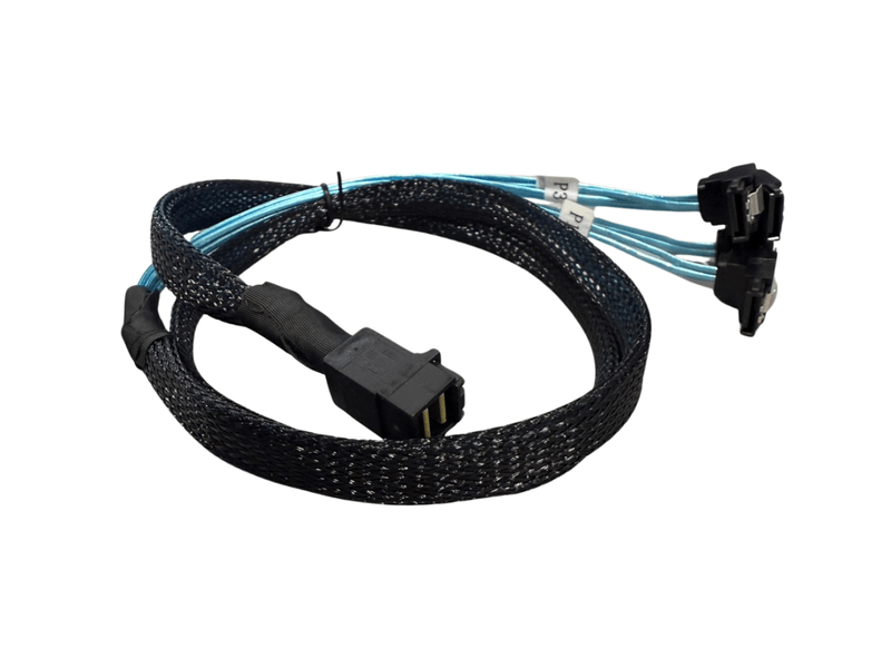 Internal Mini-SAS to 4x SATA Angle Cable - SFF-8643 to 4x SATA 1 m