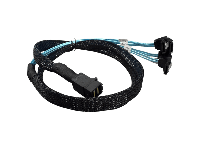 Internal Mini-SAS to 4x SATA Angle Cable - SFF-8643 to 4x SATA 1 m