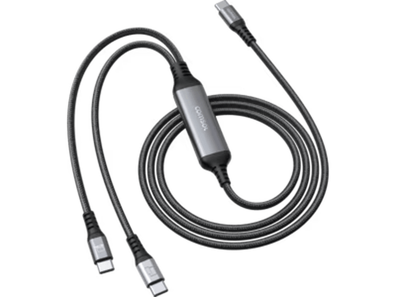 2m USB-C to 2 x USB-C Dual Charge Cable 100W - C2C15BK