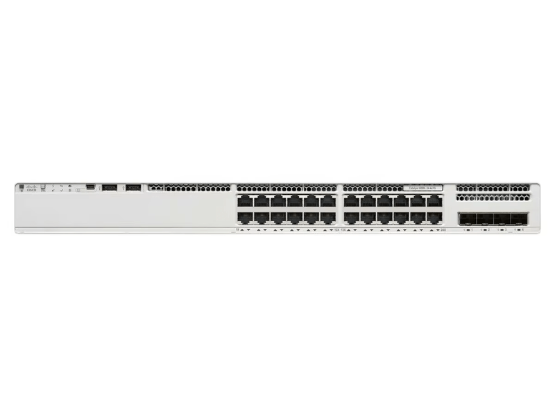 Cisco Catalyst 9200L, 24-Port Managed Switch with 8 MultiGigabit Ethernet, 16 GE PoE+ and 4 SFP+, 370W Power Budget Ports, Network Essentials