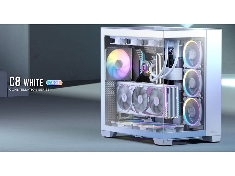 Antec C8 ARGB Constellation Series E-ATX Case - White C8 ARGB White